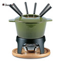 Emaille Gusseisen Fondue Set für Käse